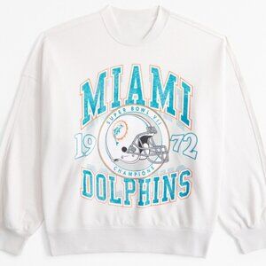 NFL Miami Dolphins Graphic Oversized Sunday Sweatshirt